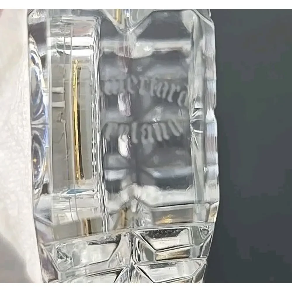 Waterford Crystal Octagonal Ireland Travel Desk Clock Works 2.75